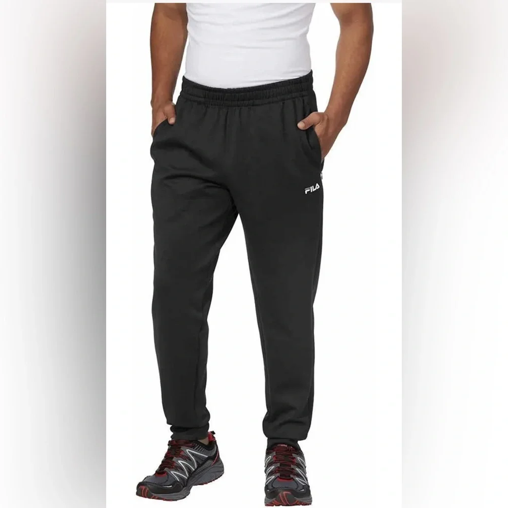 FILA | Men’s Dual Side Zipper Pockets Performance Jogger | Color: Black | Sz: XL - Picture 2 of 6